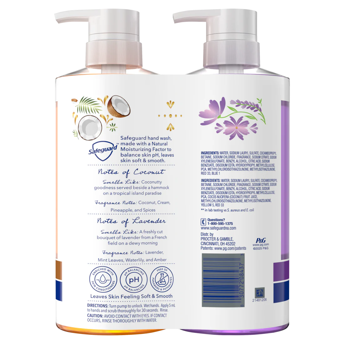 Safeguard Hand Soap Notes Of Coconut And Notes Of Lavender - (2x15.5)oz/4pk - Image 2