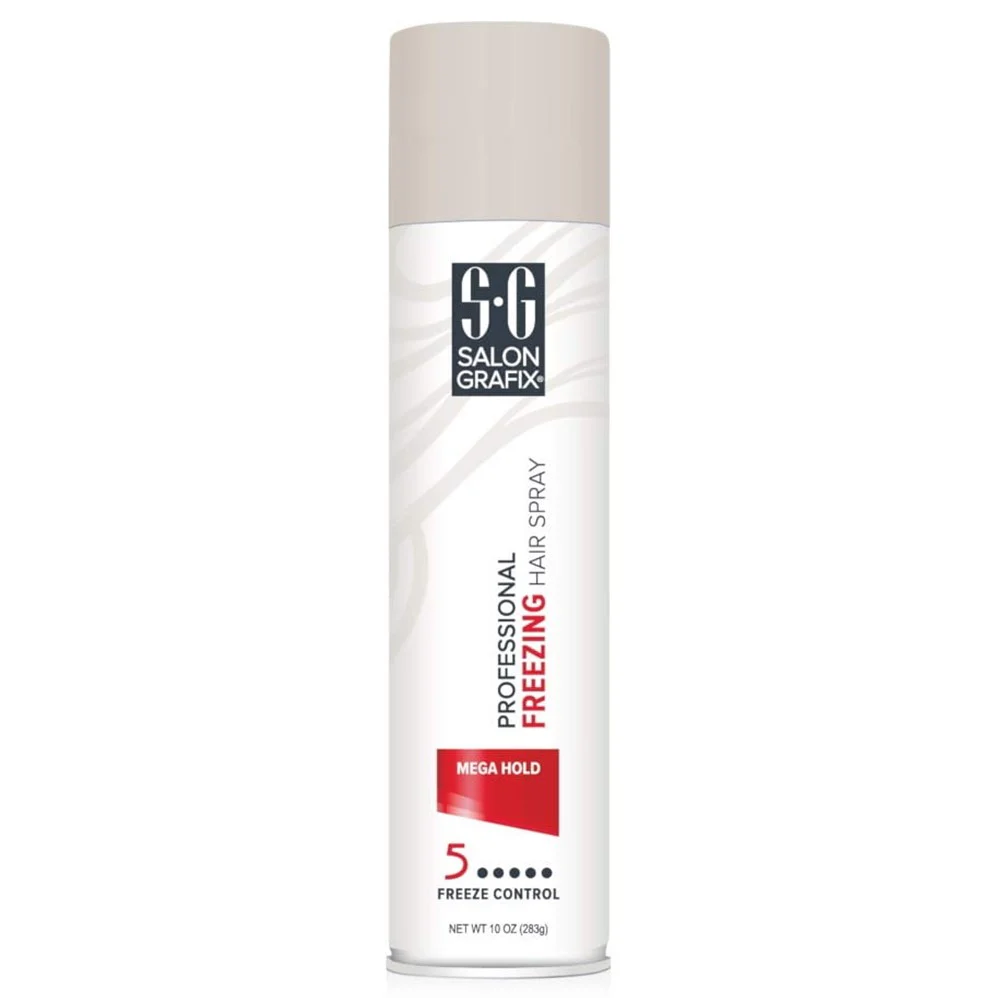 Salon Grafix Freezing Hair Spray Mega Hold - 10oz/6pk