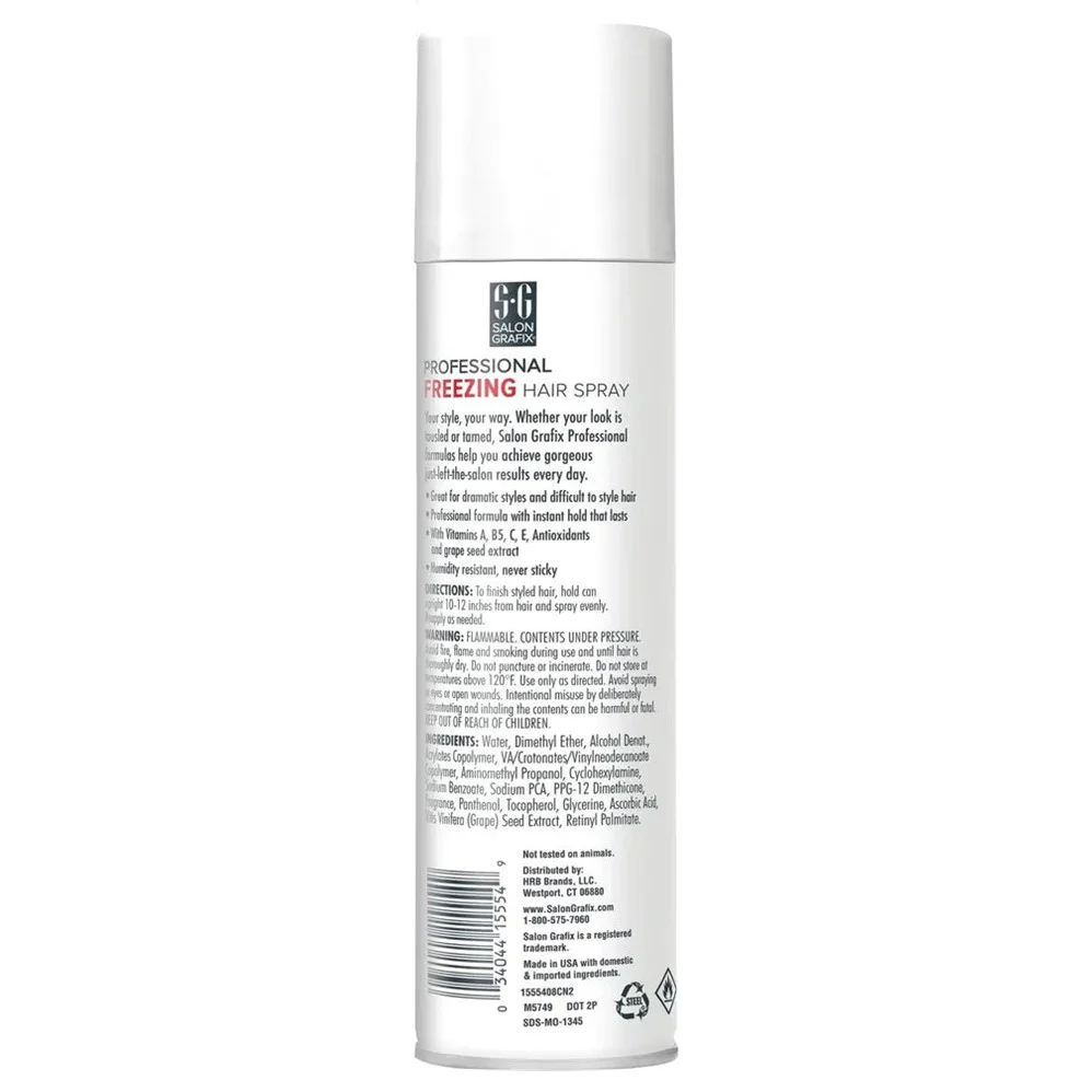 Salon Grafix Freezing Hair Spray Mega Hold - 10oz/6pk - Image 2