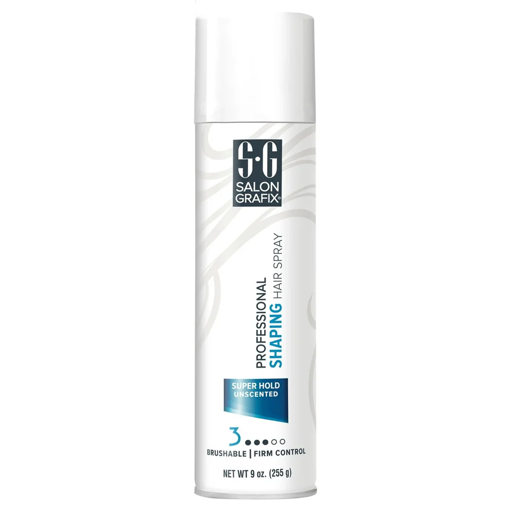 Salon Grafix Shaping Hair Spray Super Hold Unscented - 10oz/6pk