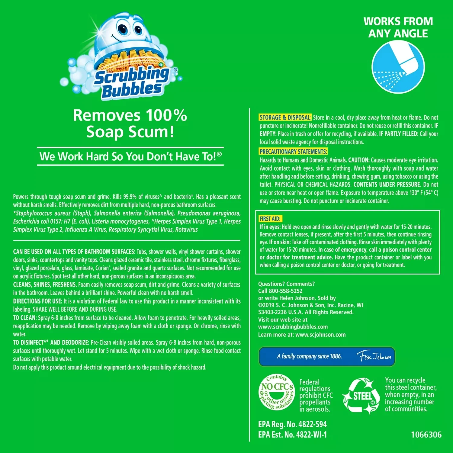 Scrubbing Bubbles Bathroom Cleaner Rainshower - 25oz/4pk - Image 2