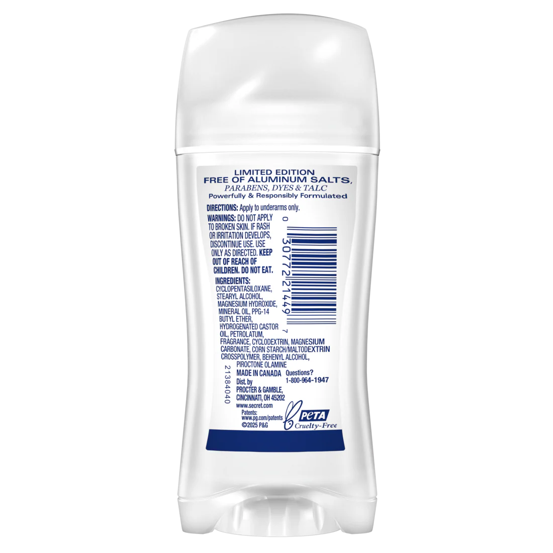 Secret Aluminum Free Deodorant for Women Spoonful of Sugar - 2.4oz/12pk - Image 2