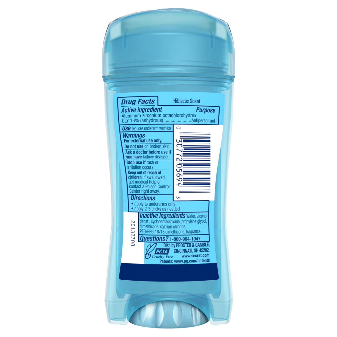 Secret Fresh Clear Gel Antiperspirant And Deodorant For Women Tropical Hibiscus - 2.6oz/12pk - Image 2