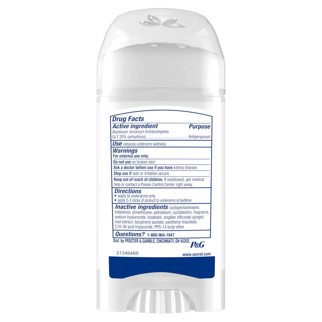 Secret Clinical Antiperspirant Deodorant for Women 100HR Sweat & Odor Protection Hyaluronic Acid Soft Solid Completely Clean - 2.6oz/12pk - Image 2