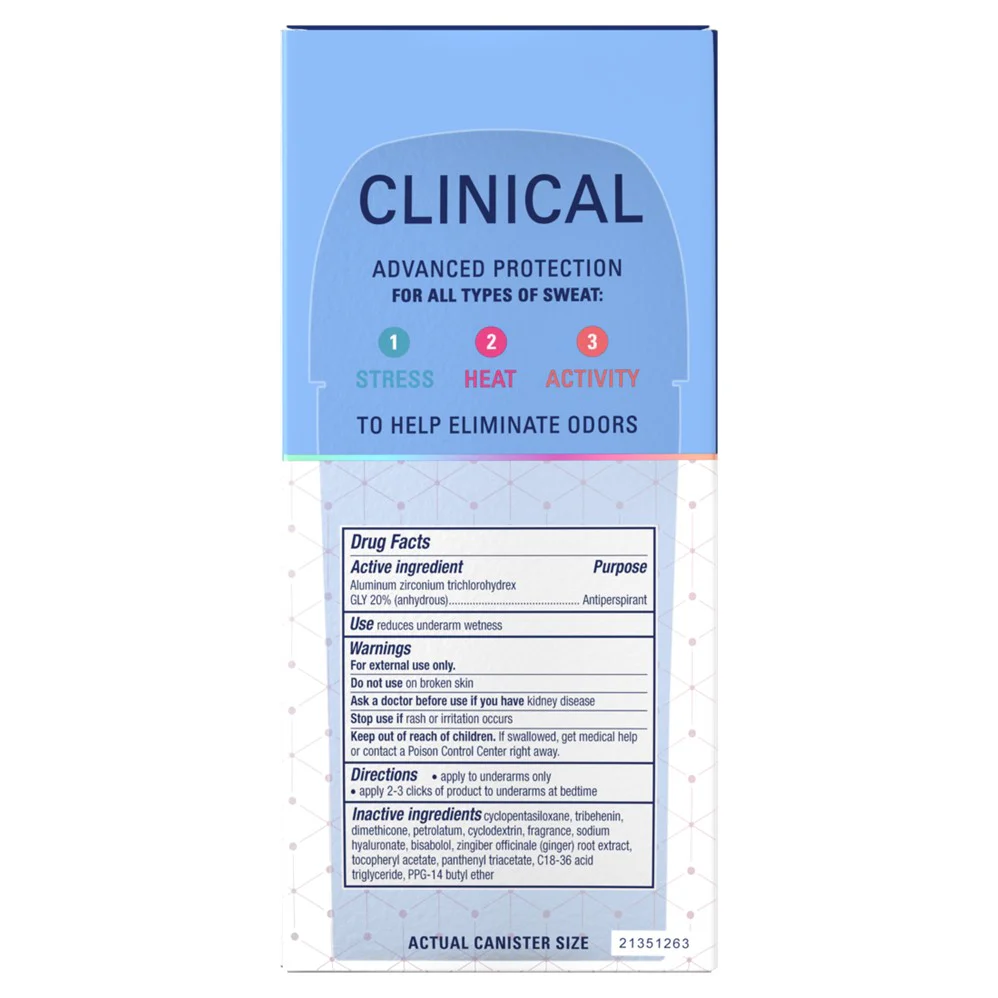 Secret Clinical Antiperspirant Deodorant for Women 100HR Sweat & Odor Protection Hyaluronic Acid Soft Solid Stress Response - 2.6oz/12pk - Image 2