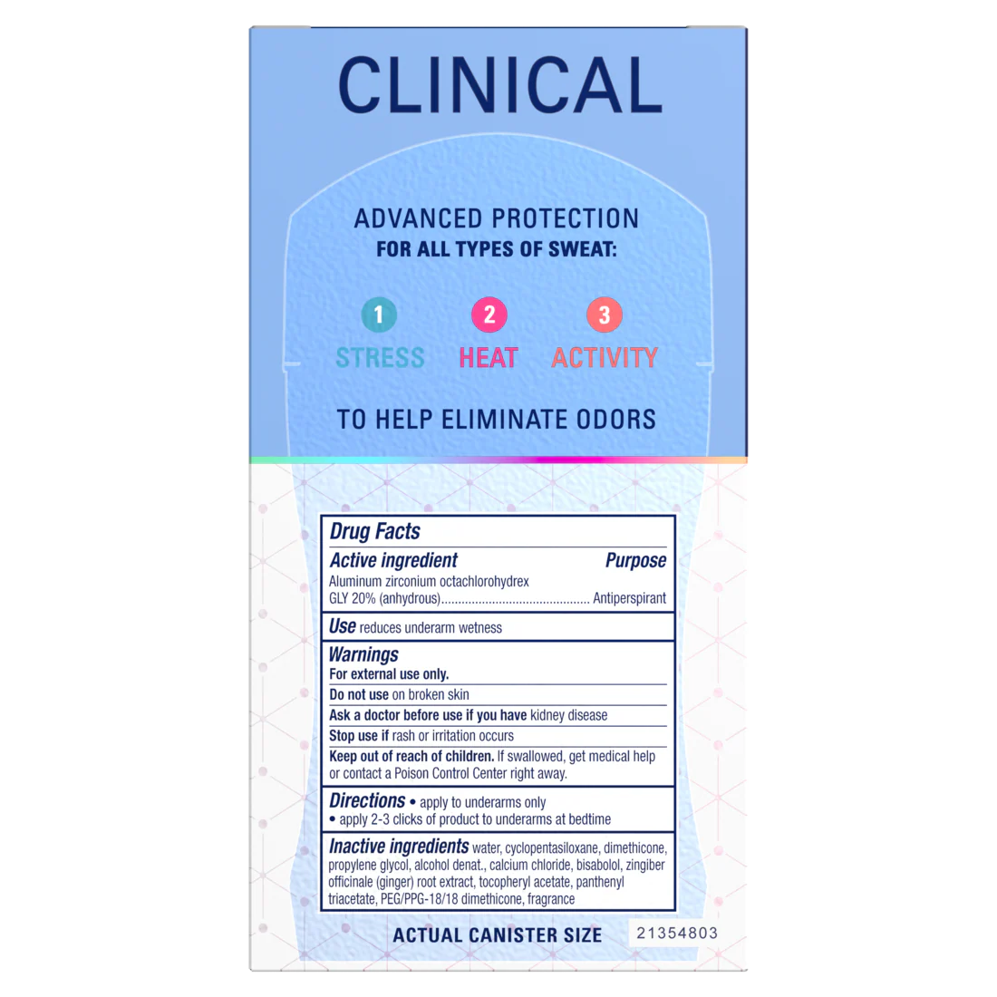 Secret Clinical Antiperspirant Deodorant For Women 100HR Sweat & Odor Protection Pro-Hyaluronic Acid Clear Gel Clean Lavender - 1.6oz/12pk - Image 2