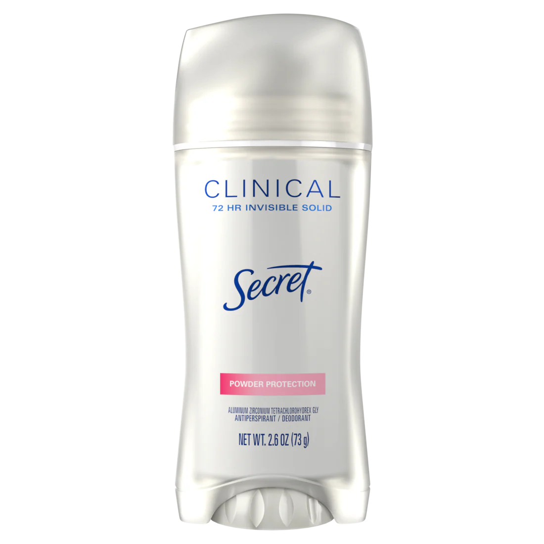 Secret Clinical Antiperspirant Deodorant For Women 100Hr Sweat & Odor Protection Hyaluronic Acid Invisible Solid Clean Powder - 2.6oz/12pk