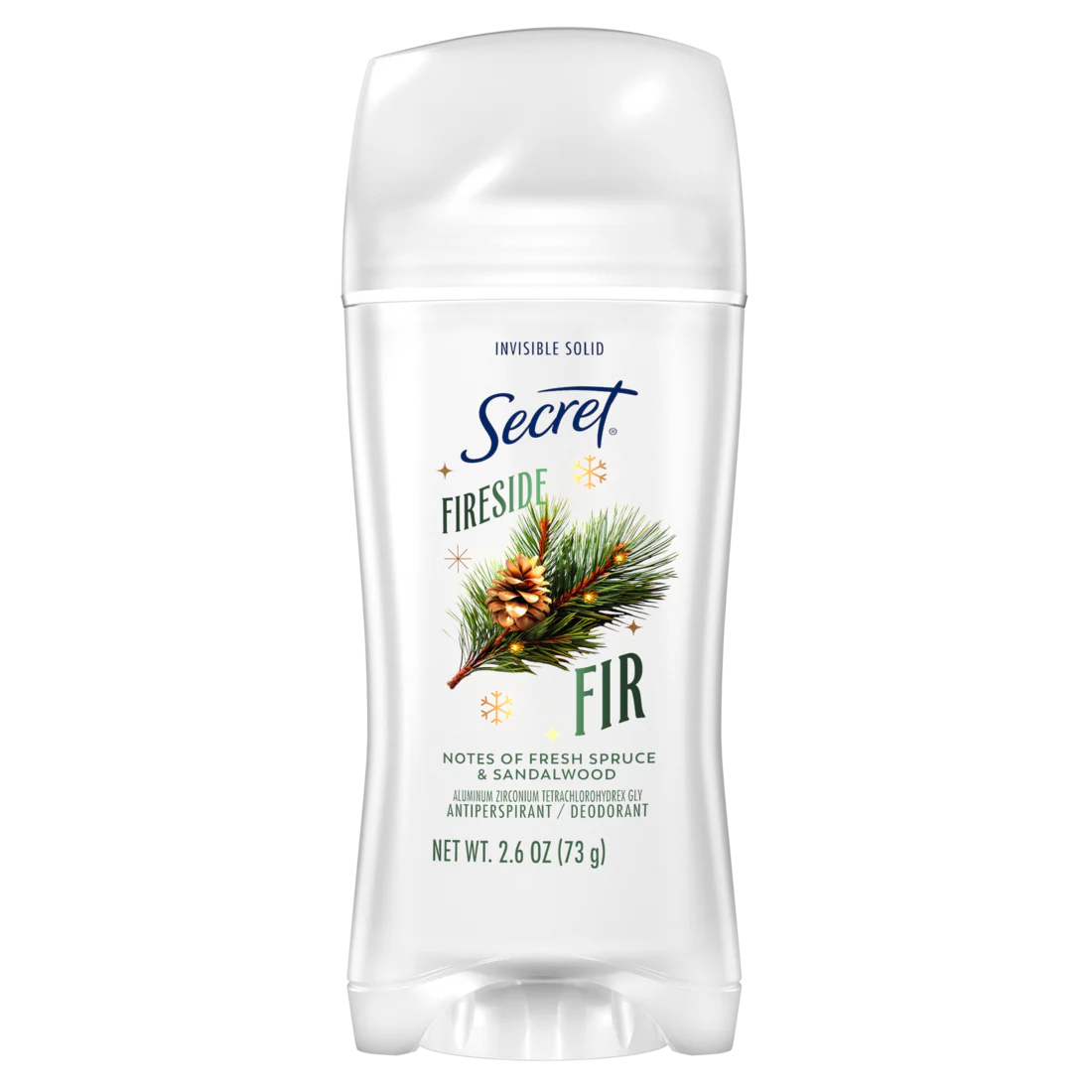 Secret Fresh Invisible Solid Antiperspirant And Deodorant For Women Fireside Fir - 2.6oz/12pk