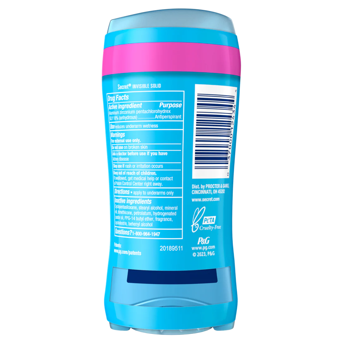 Secret Invisible Solid Antiperspirant And Deodorant Spring Breeze Twin Pack - (2x2.6)oz/6pk - Image 2