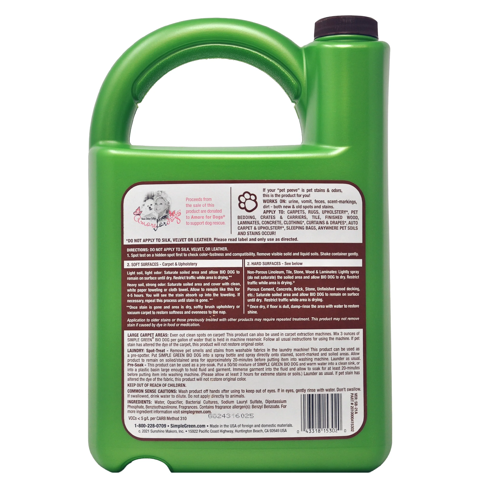 Simple Green Bio Dog Bio-Active Stain Odor Remover - 1gal/4pk - Image 2