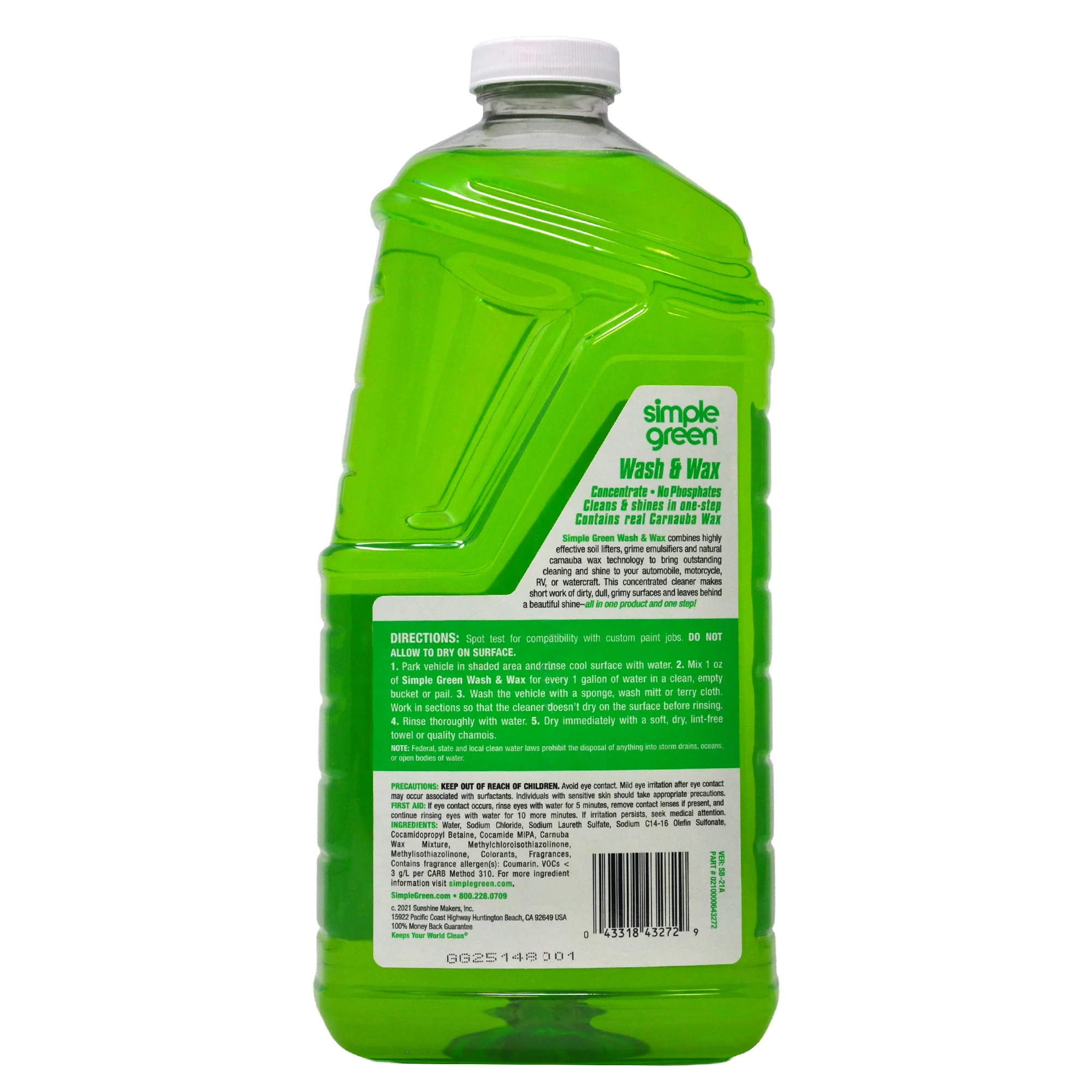 Simple Green Car Wash Wax JUG - 67.6oz/6pk - Image 2
