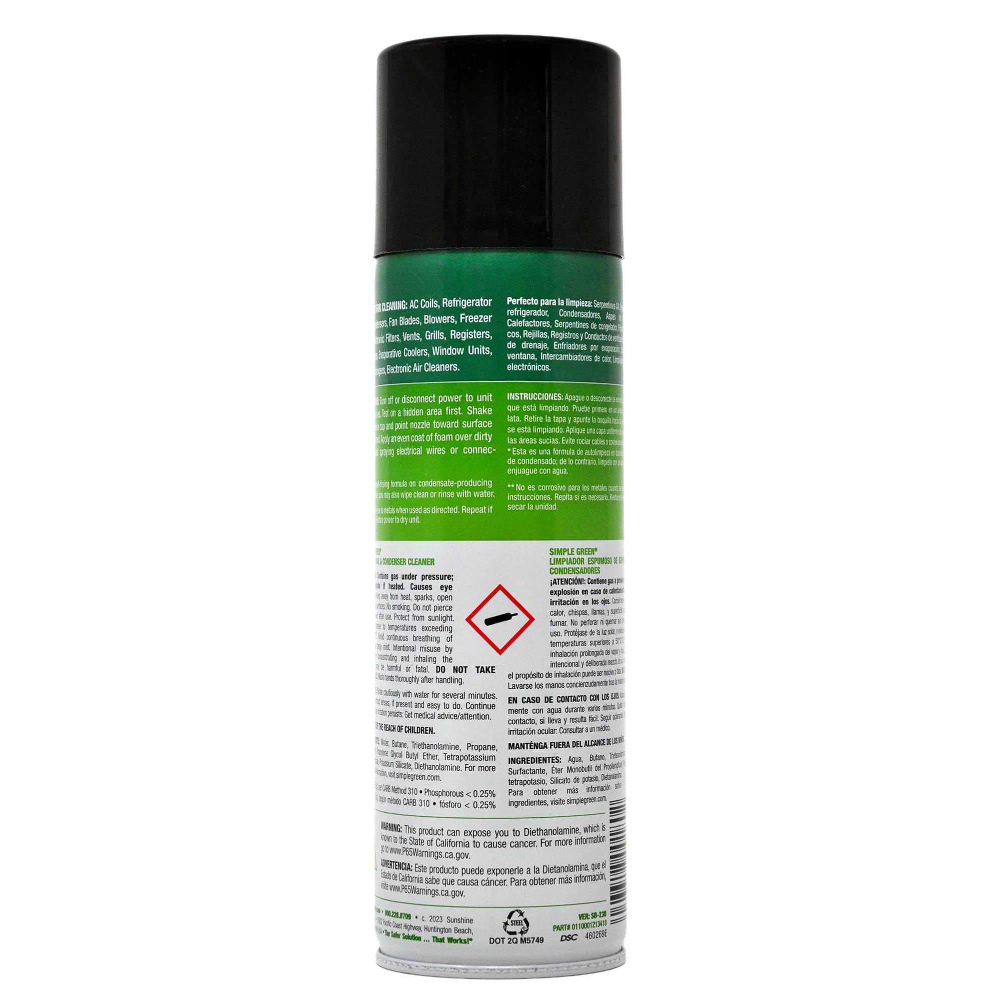 Simple Green Coil Cleaner Foaming Coil Condenser Aerosol - 20oz/12pk - Image 2