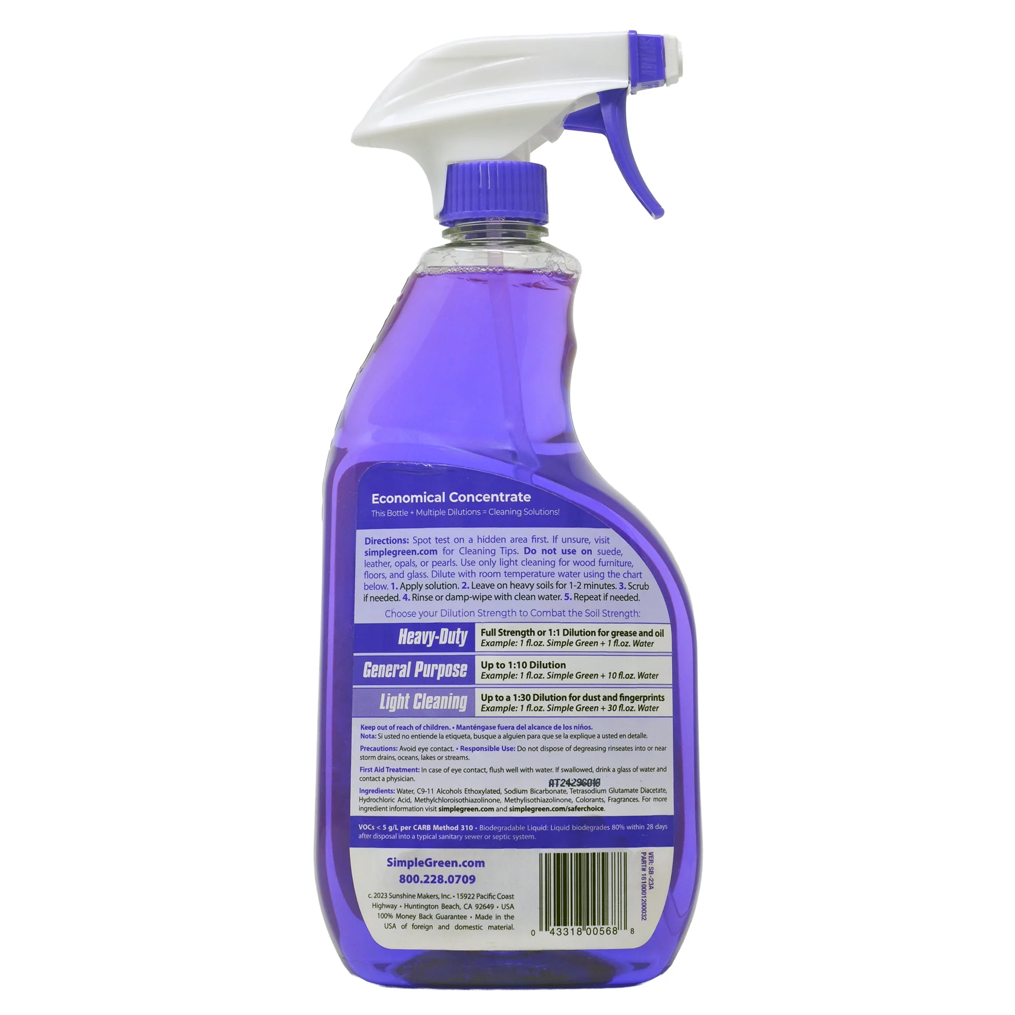 Simple Green Lavender Concentrated All-Purpose Cleaner Lavender Trigger - 32oz/12pk - Image 2
