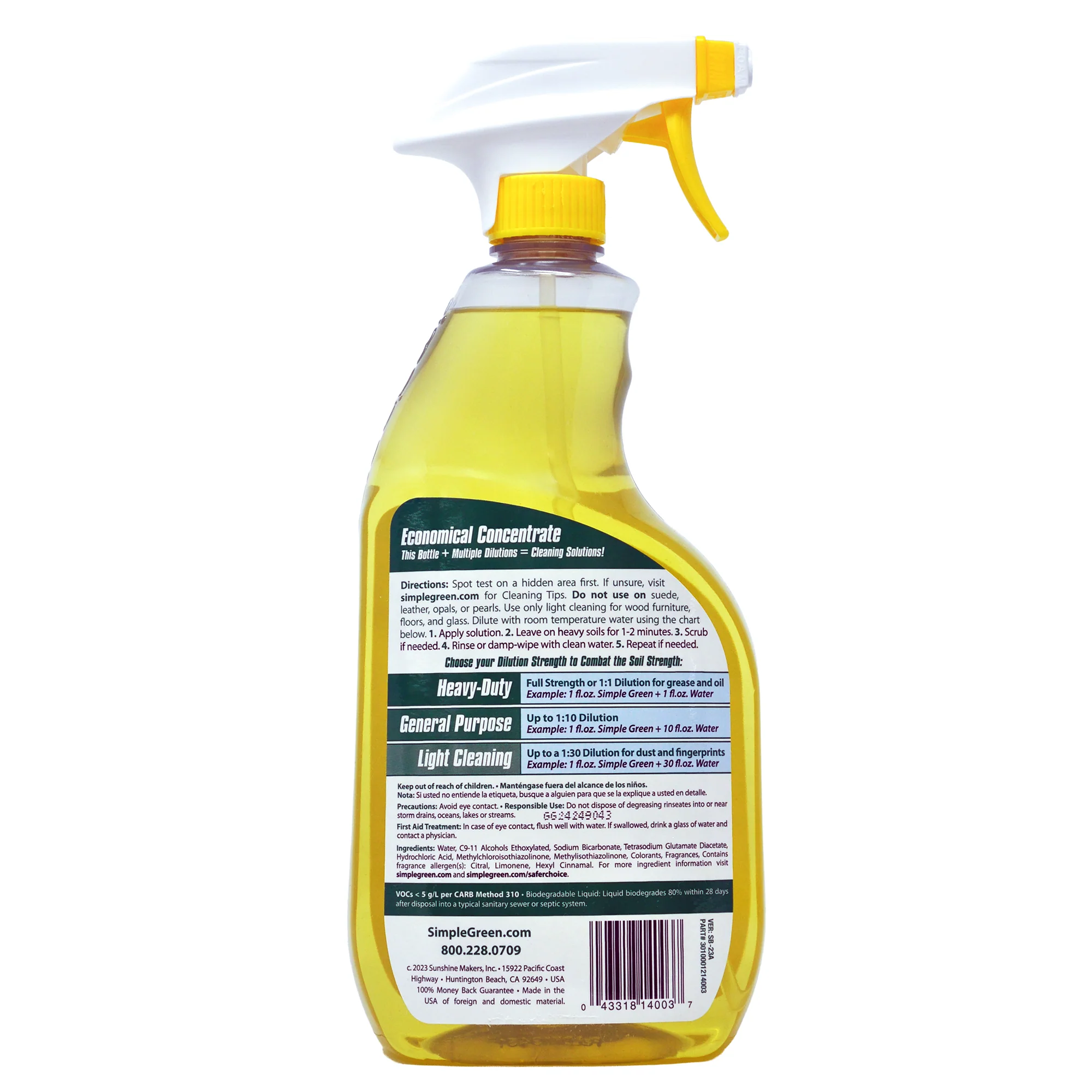 Simple Green Lemon Concentrated All-Purpose Cleaner Lemon Trigger - 32oz/12pk - Image 2