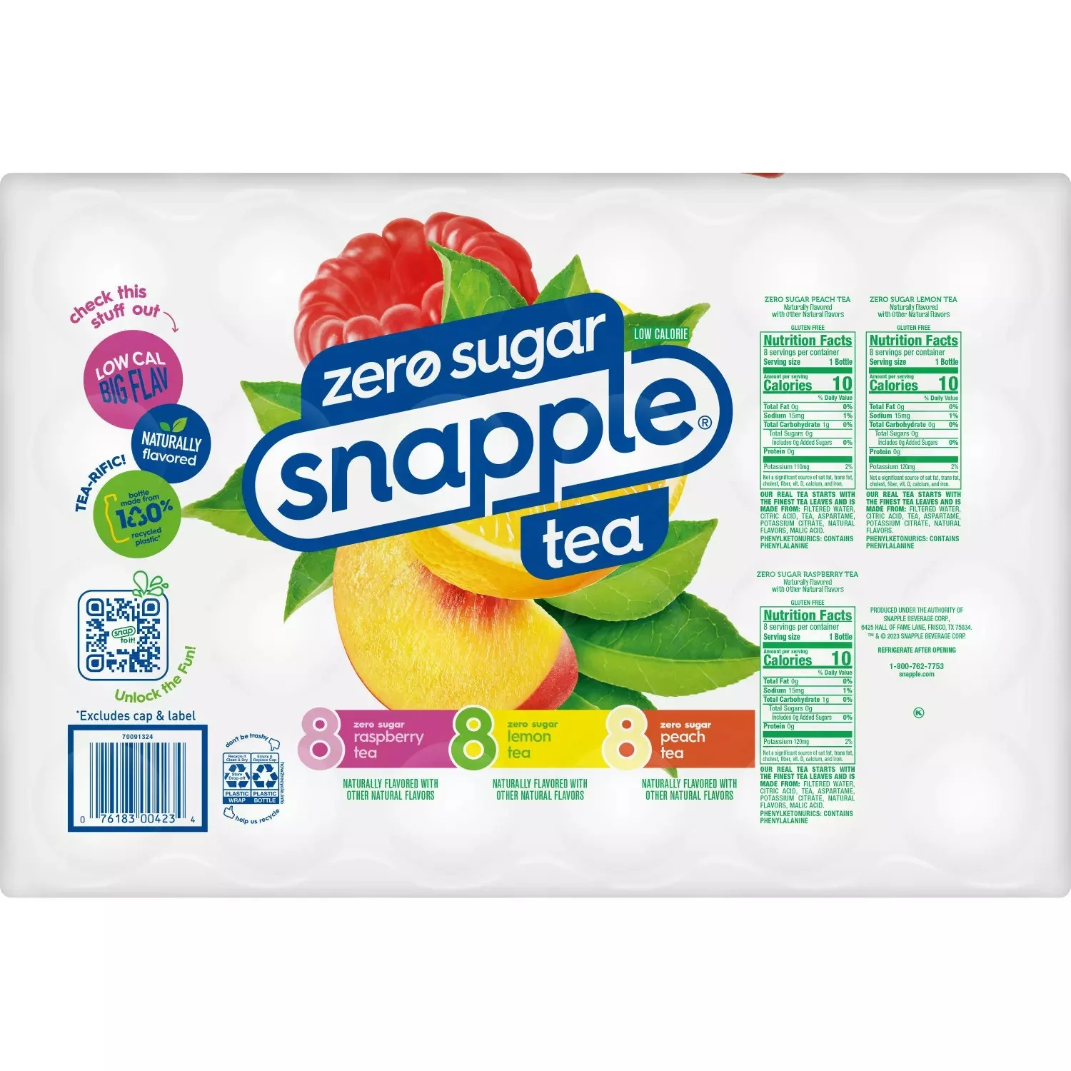 Diet Snapple Tea Three Flavor Variety Pack - 20oz/24pk - Image 2