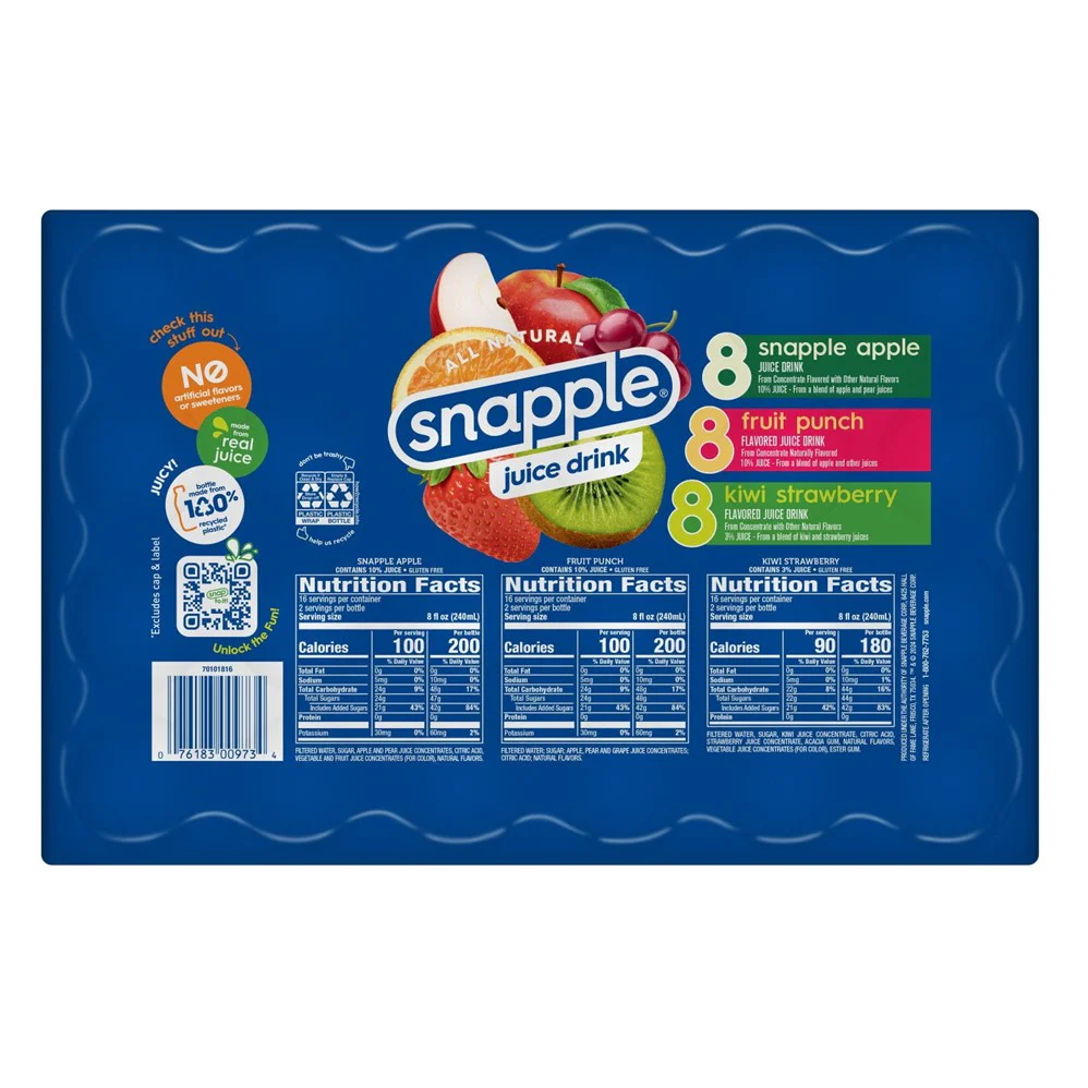 Snapple Juice Drink Variety Pack - 20oz/24pk - Image 3