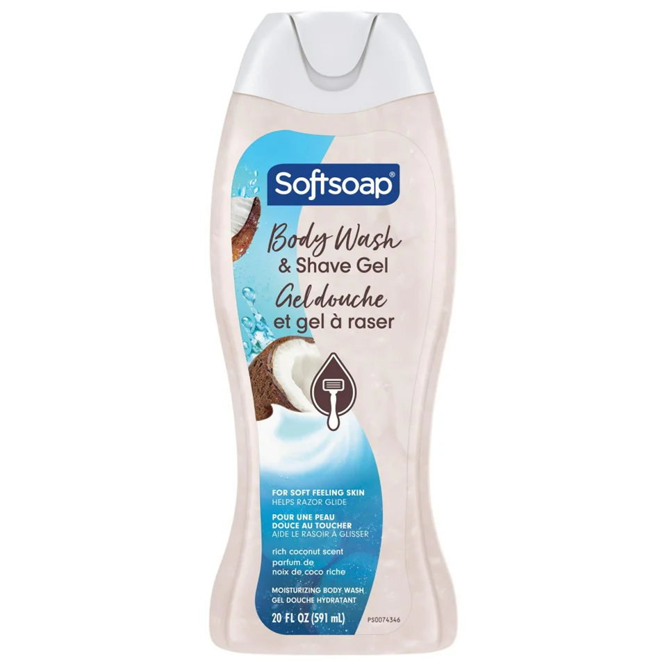 Softsoap Body Wash and Shave Gel Rich Coconut - 20oz/4pk