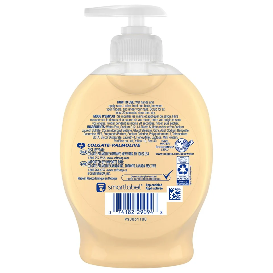 SoftSoap Liquid Hand Soap Pump Milk & Honey - 7.5oz/6pk - Image 2