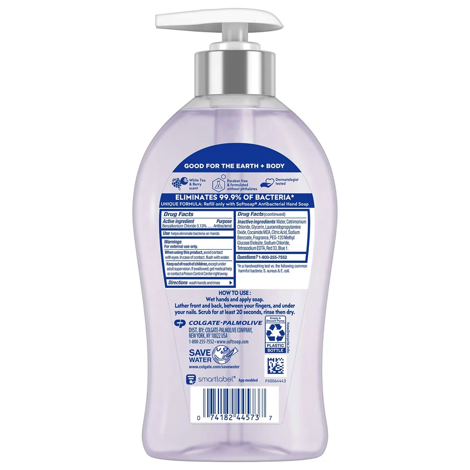 SoftSoap Liquid Hand Soap Pump White Tea & Berry - 11.25oz/6pk - Image 2