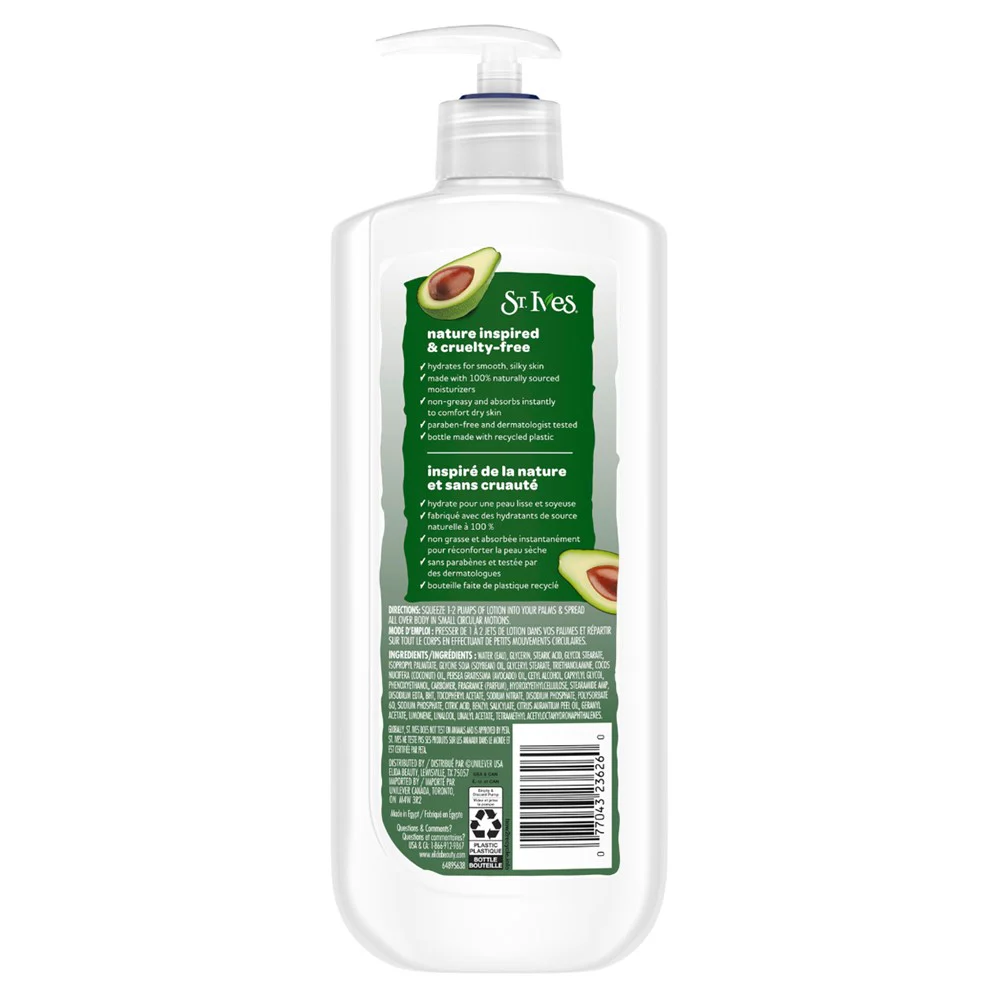 St. Ives Hydrating Vitamin E & Avocado Body Lotion - 600ml/20.28oz/4pk - Image 2