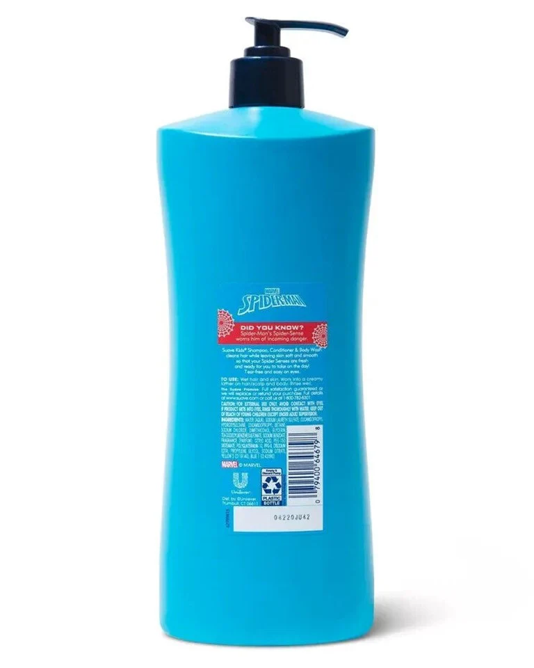 Suave Kids Spiderman 3 in 1 Shampoo Fresh Spider Sense - 28oz/4pk - Image 2