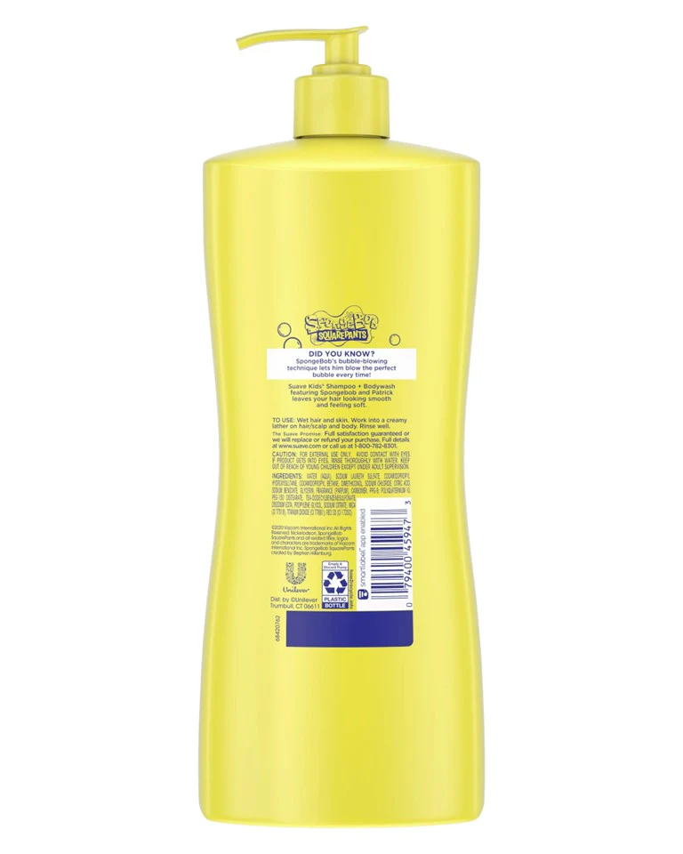 Suave Kids Spongebob 3 in 1 Shampoo Jellyfish Splash - 28oz/4pk - Image 2