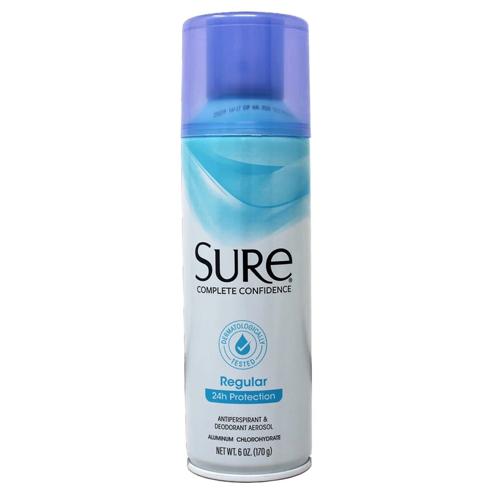 Sure Regular Scent Antiperspirant Deodorant (Aerosol) - 6oz/12pk
