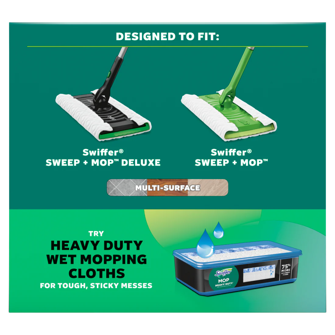 Swiffer Sweep + Mop Dry Pads Refill Floor Cleaner Cleaning Cloths Unscented - 32ct/4pk - Image 2