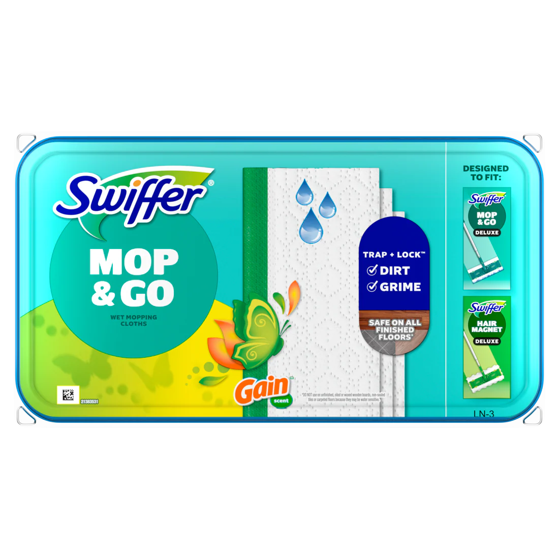 Swiffer Sweep + Mop Wet Pads Refill Floor Cleaner Cleaning Cloths Gain - 24ct/6pk - Image 3