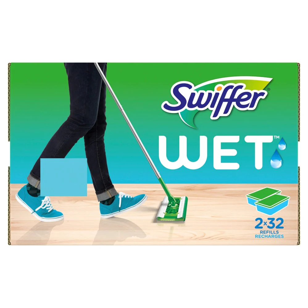 Swiffer Wet Mopping Cloths Fresh Scent 2x32 Refills - 64ct/1pk - Image 2
