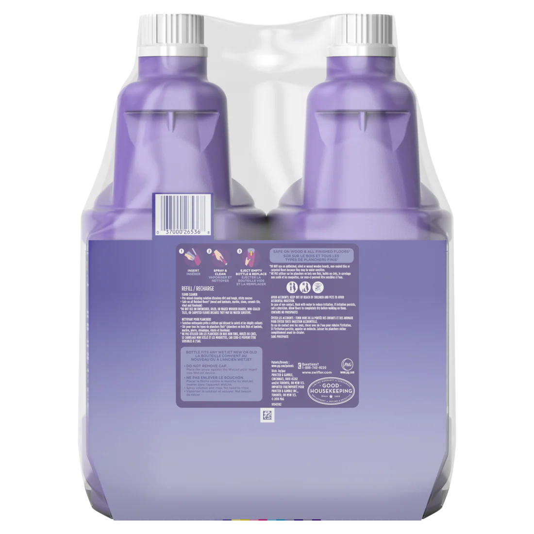 Swiffer WetJet Spray Mop Multi-Purpose And Hardwood Liquid Floor Cleaner Refill Assembled In The Usa Lavender Vanilla & Comfort Scent 2 Pack - (2x42.2)oz/3pk - Image 2