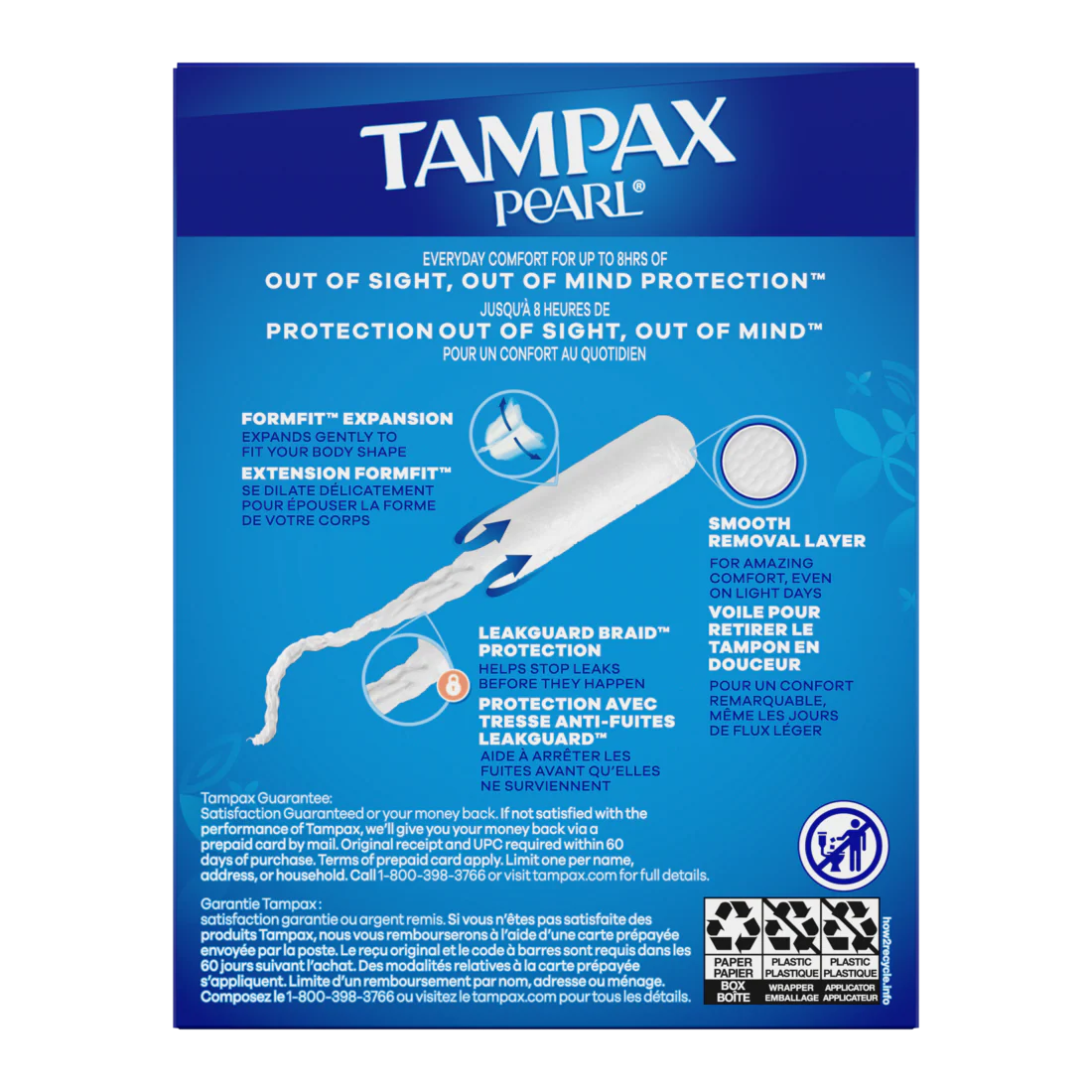 Tampax Pearl Tampons With Leakguard Braid Regular Absorbency Unscented - 18ct/12pk - Image 2