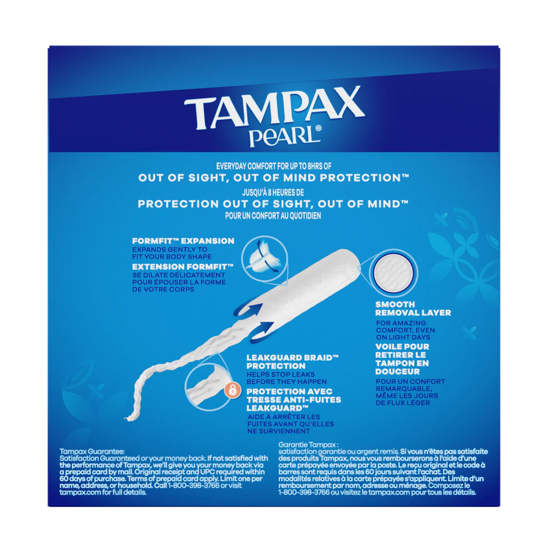 Tampax Pearl Tampons With Leakguard Braid Ultra Absorbency Unscented - 18ct/12pk - Image 2