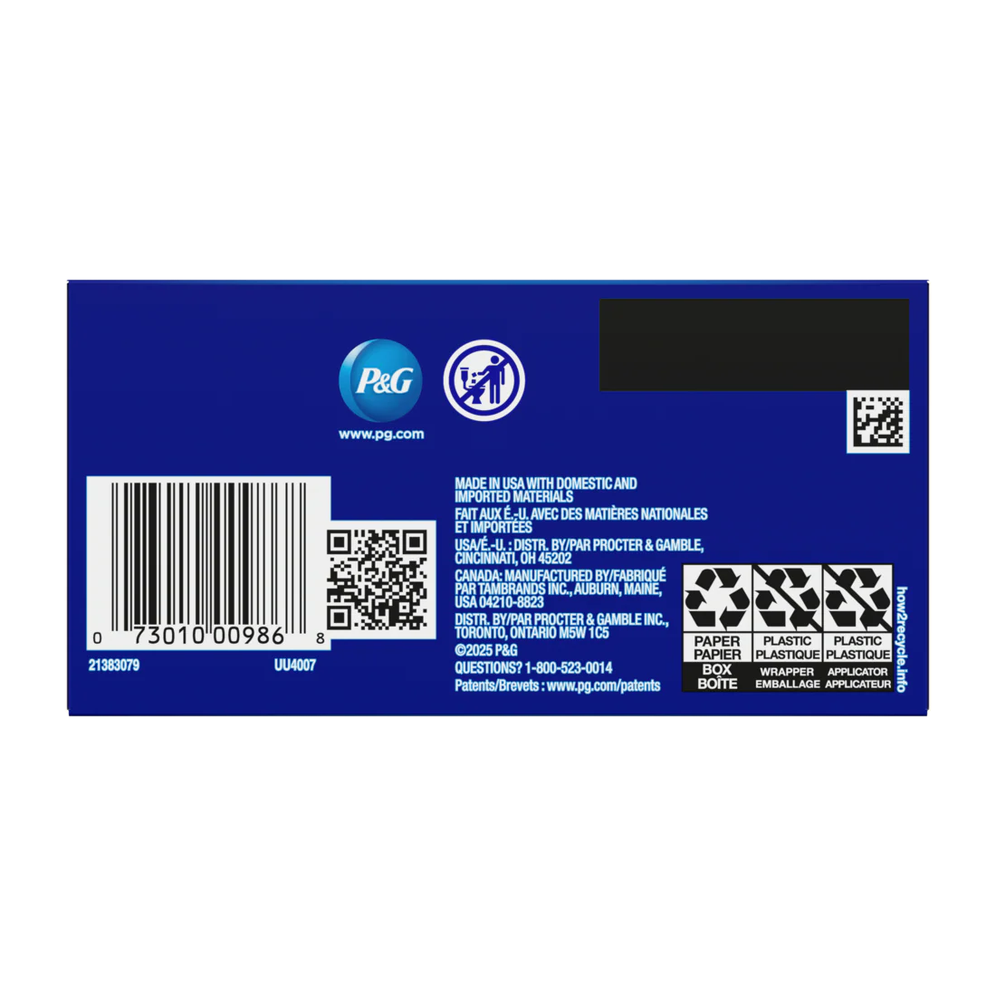 Tampax Pearl Tampons With Leakguard Braid Ultra Absorbency Unscented - 18ct/12pk - Image 3