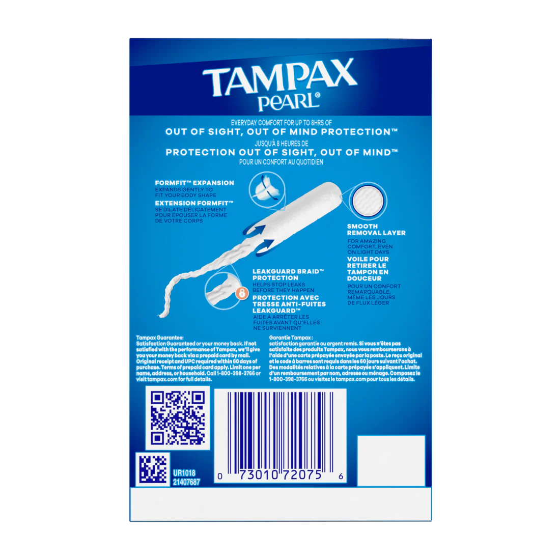 Tampax Pearl Tampons With Leakguard Braid Regular Absorbency Unscented - 10ct/40pk - Image 2