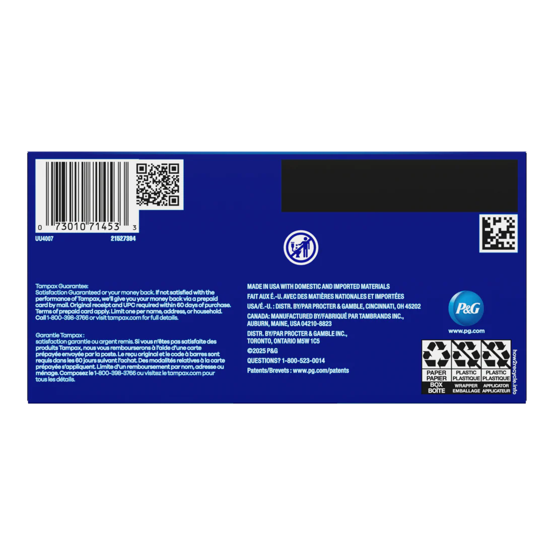 Tampax Pearl Tampons With Leakguard Braid Ultra Absorbency Unscented - 32ct/8pk - Image 2