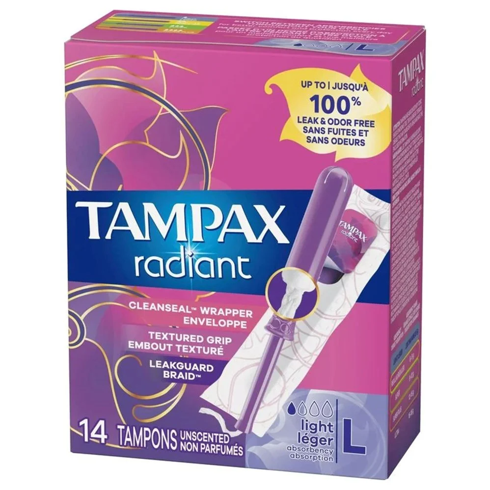 Tampax Radiant 25 L - 14ct/12pk