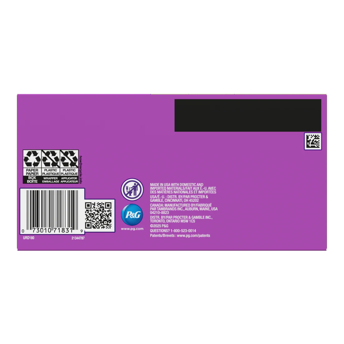 Tampax Radiant Tampons Multipack With Leakguard Braid Regular/Super Absorbency Unscented - 52ct/3pk - Image 2