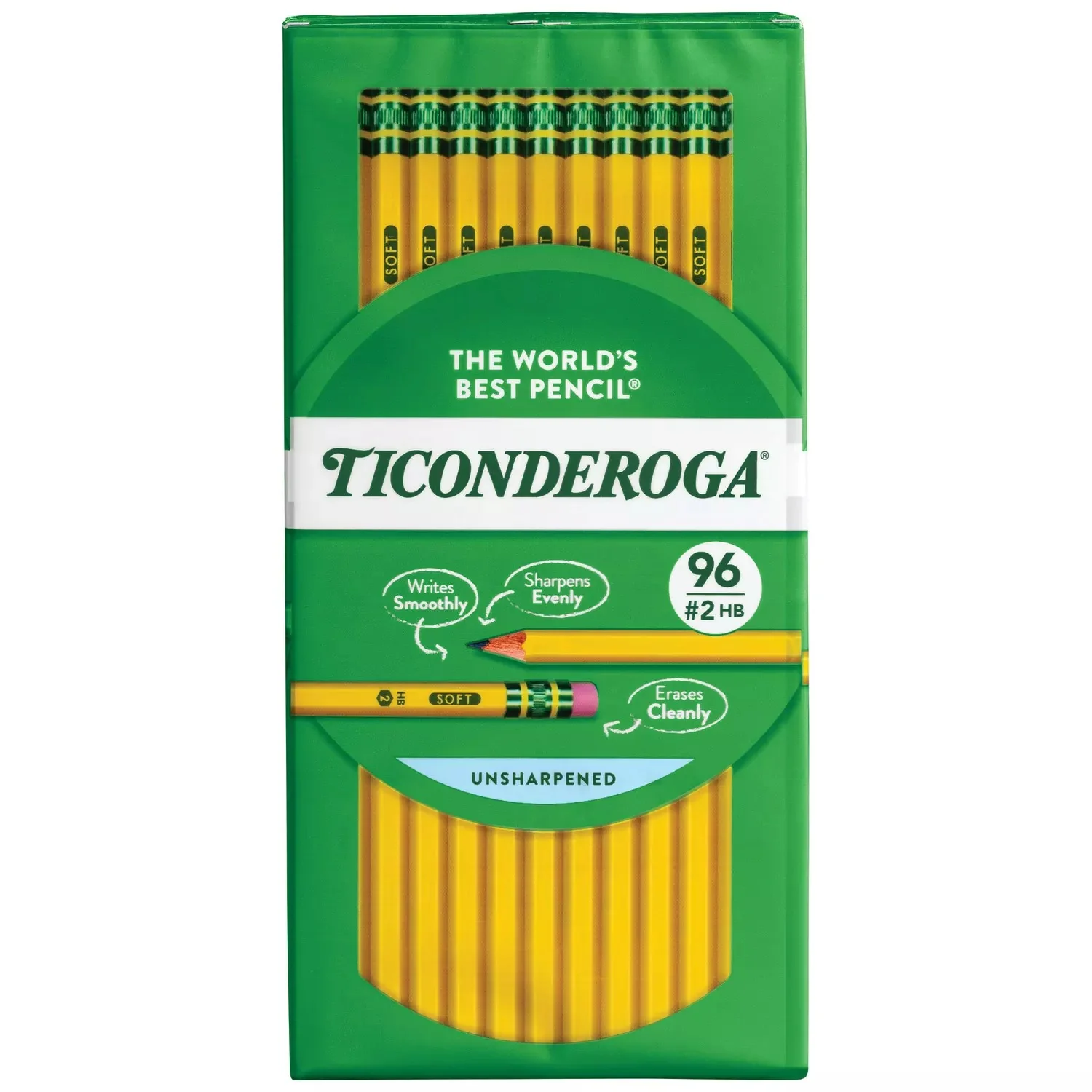Ticonderoga Woodcase Pencil HB #2 Yellow Barrel - 96ct/1pk