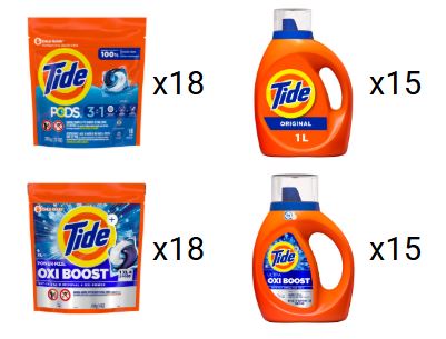 Tide Display LQ HE OXI 30z 34z PP 9c 16c QDRP - 66pk - Image 2