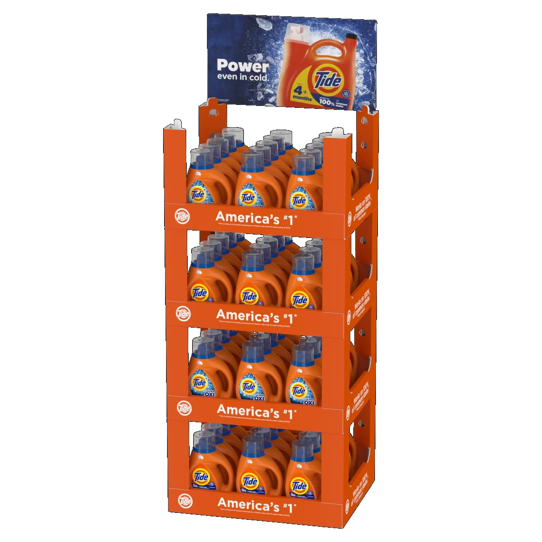 Tide Display Mix Liquid HE Original + UltrOxi QDRP - 34oz/60pk(tide HE Ultra Oxi-30ct,Tide He Org-30ct)