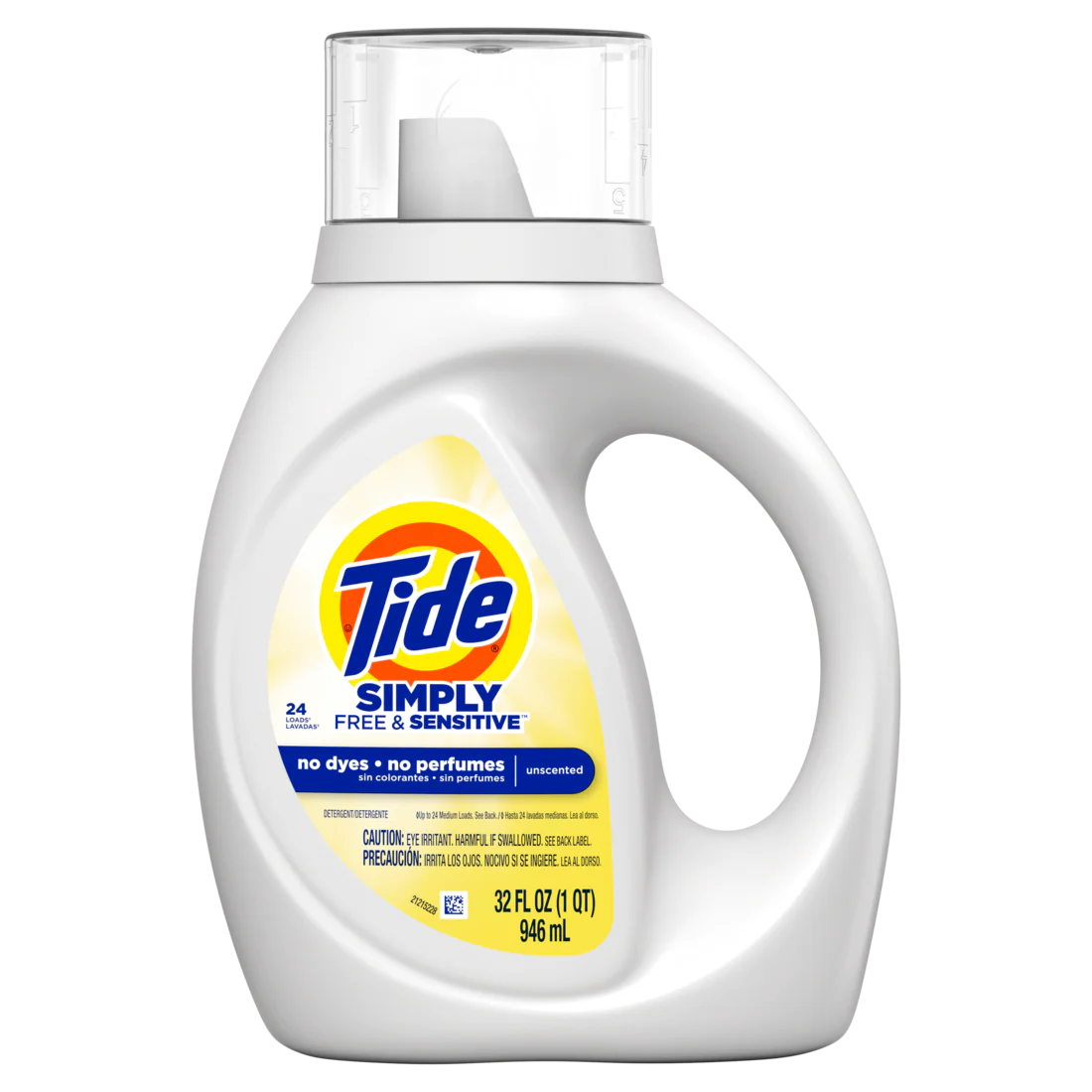 Tide Simply Liquid Laundry Detergent Free & Sensitive Scent 24 Loads - 32oz/6pk