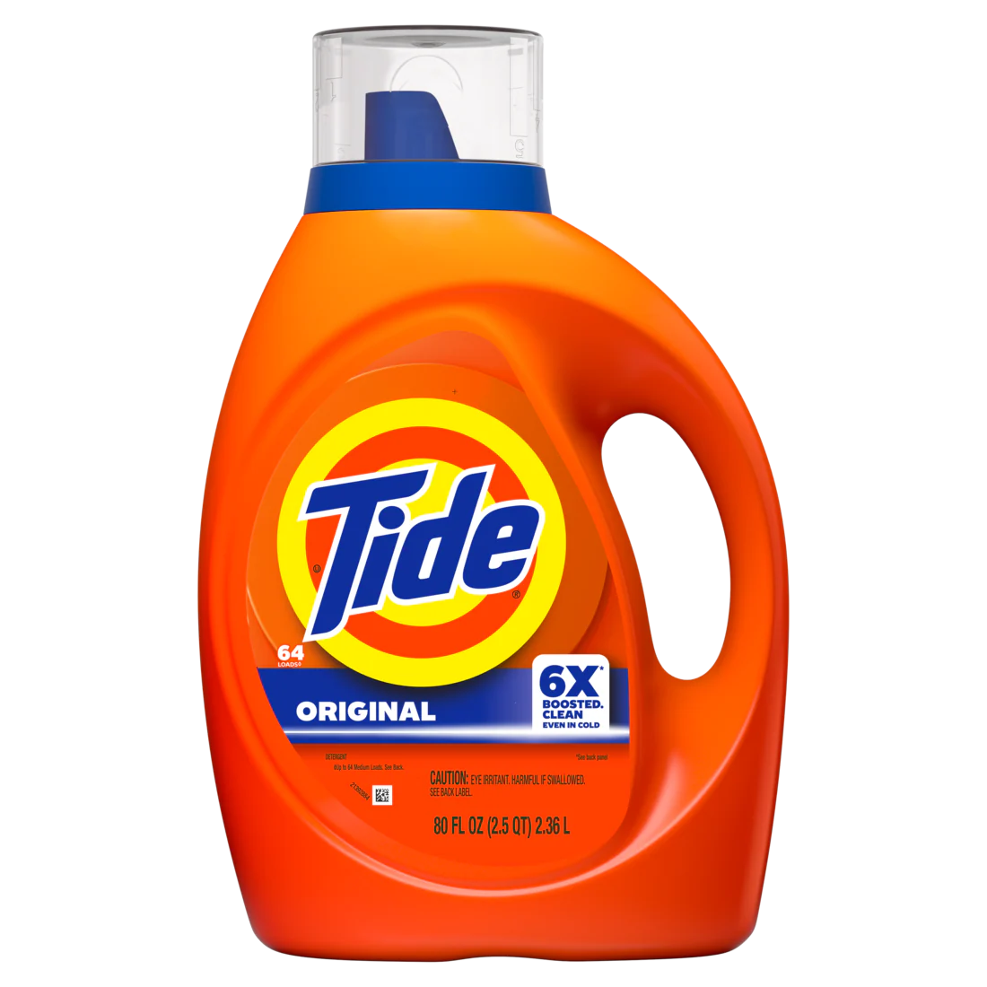Tide Liquid Laundry Detergent Original Scent 64 Loads Boosted Clean Even In Cold Water Laundry Soap Concentrated Liquid Detergent - 80oz/4pk