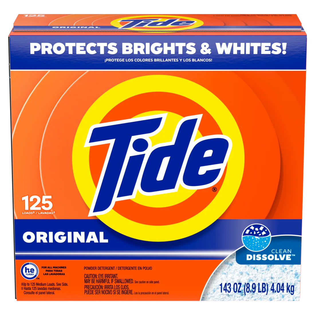 Tide Powder Laundry Detergent Original Scent 125 Loads - 143oz/2pk
