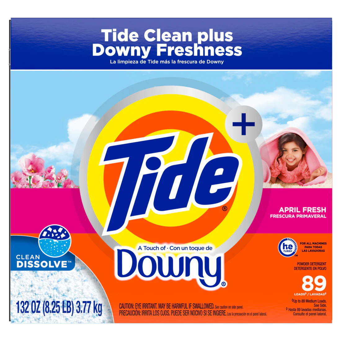 Tide Powder Laundry Detergent With A Touch Of Downy Scent 89 Loads - 132oz/2pk
