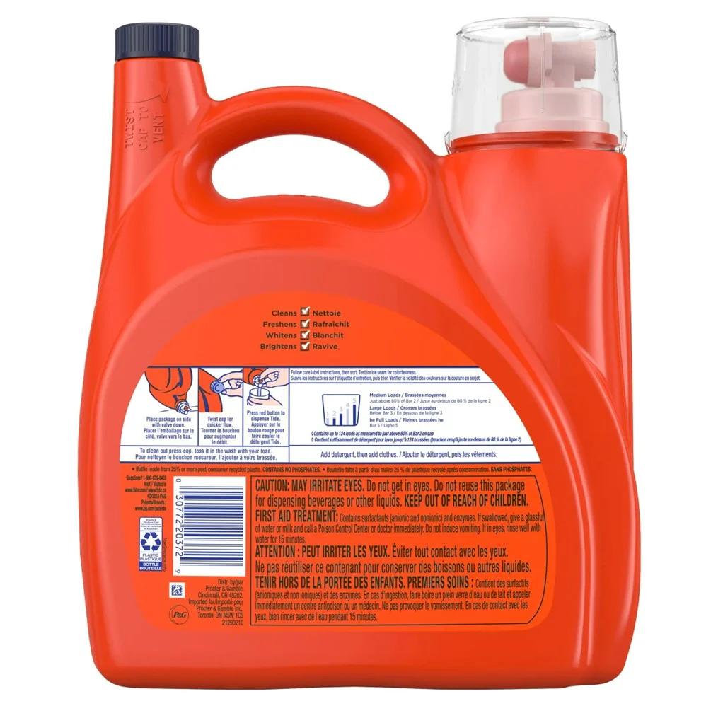 Tide Ultra Coldwater Clean Liquid Laundry Detergent 124 Loads - 159oz/4pk - Image 2