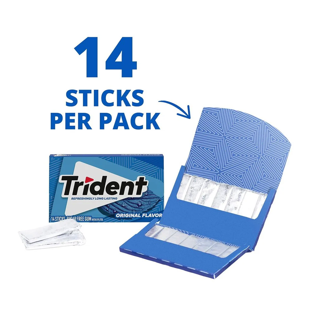 Trident Original Sugar Free Gum - 14ct/15pk - Image 2