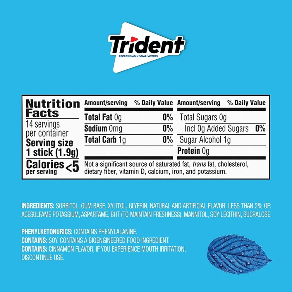 Trident Original Sugar Free Gum - 14ct/15pk - Image 3
