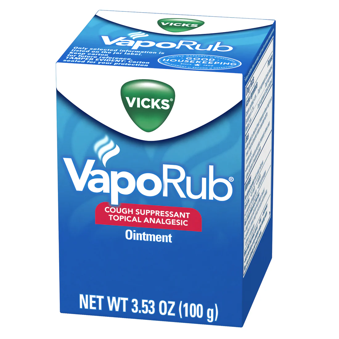 Vicks Vaporub Original Cough Suppressant Topical Chest Rub & Analgesic Ointment Medicated Vicks Vapors Relief From Cough Due To Cold Aches & Pains - 3.53oz/24pk - Image 2