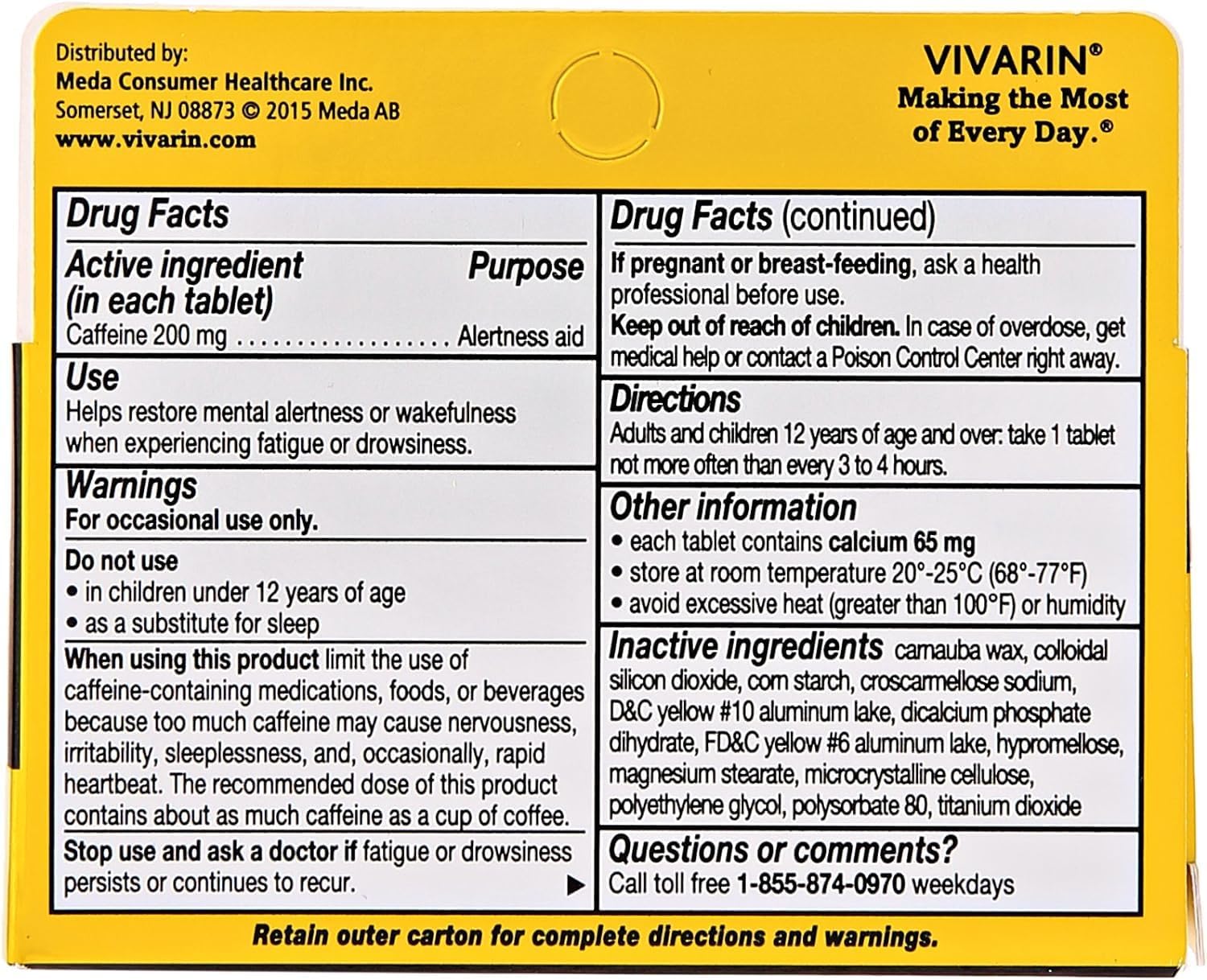 Vivarin Tablets - 40ct/12pk - Image 2